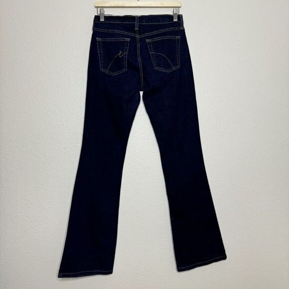 Vintage Tommy Jeans Y2K Size 7L Flare Leg Hilfiger Denim 33" Inseam Dark Wash - Picture 10 of 13